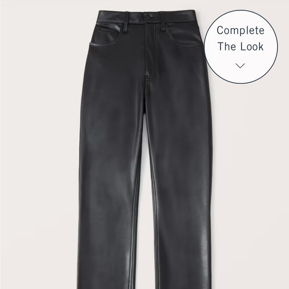 Abercrombie Vegan Leather 90s straight paint - Picture 2 of 6